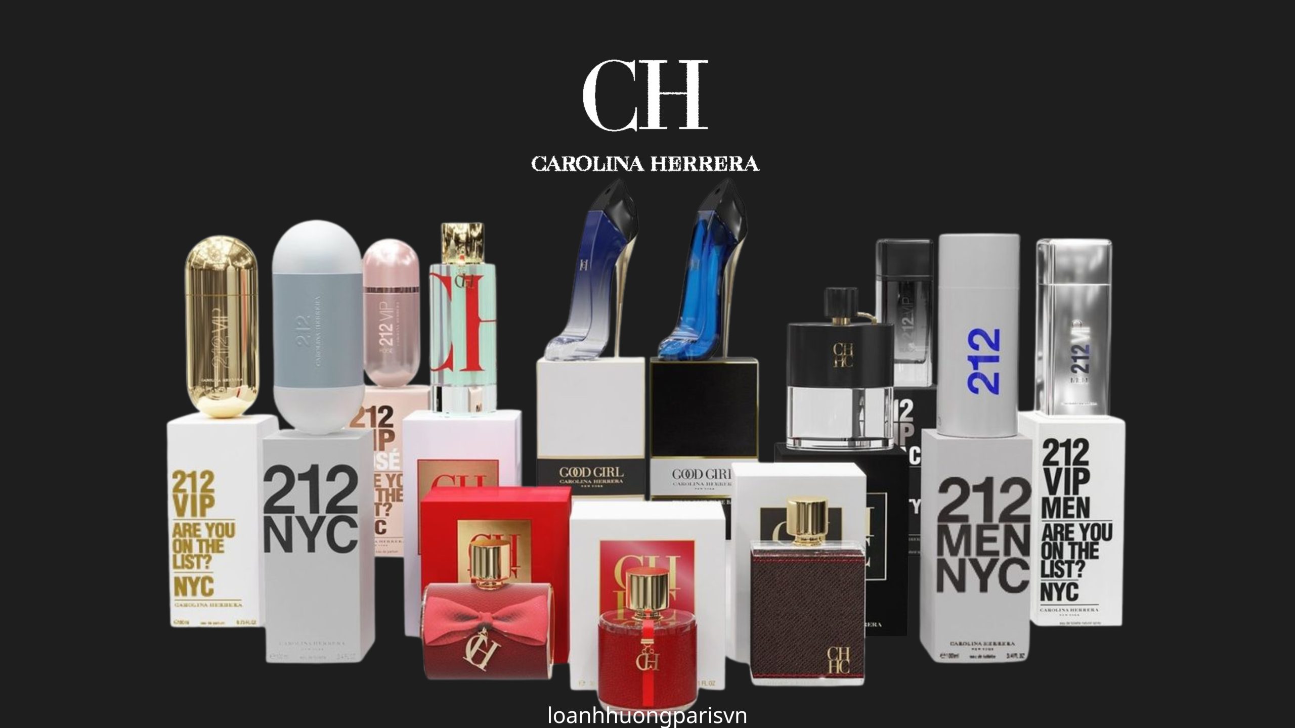 các chai nước hoa nhà carolina herrera 