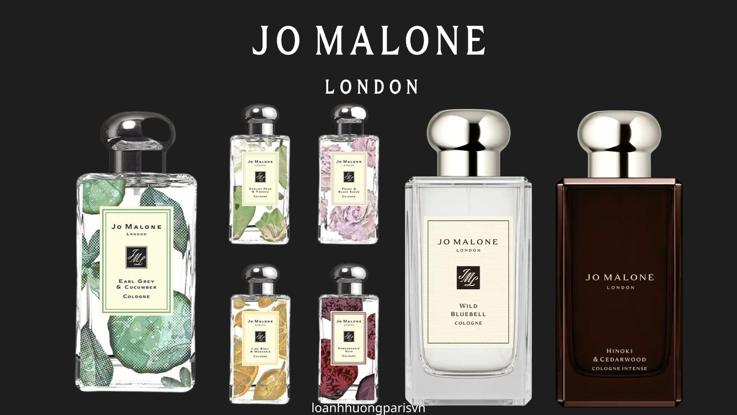 các chai nước hoa nhà Jo Malone