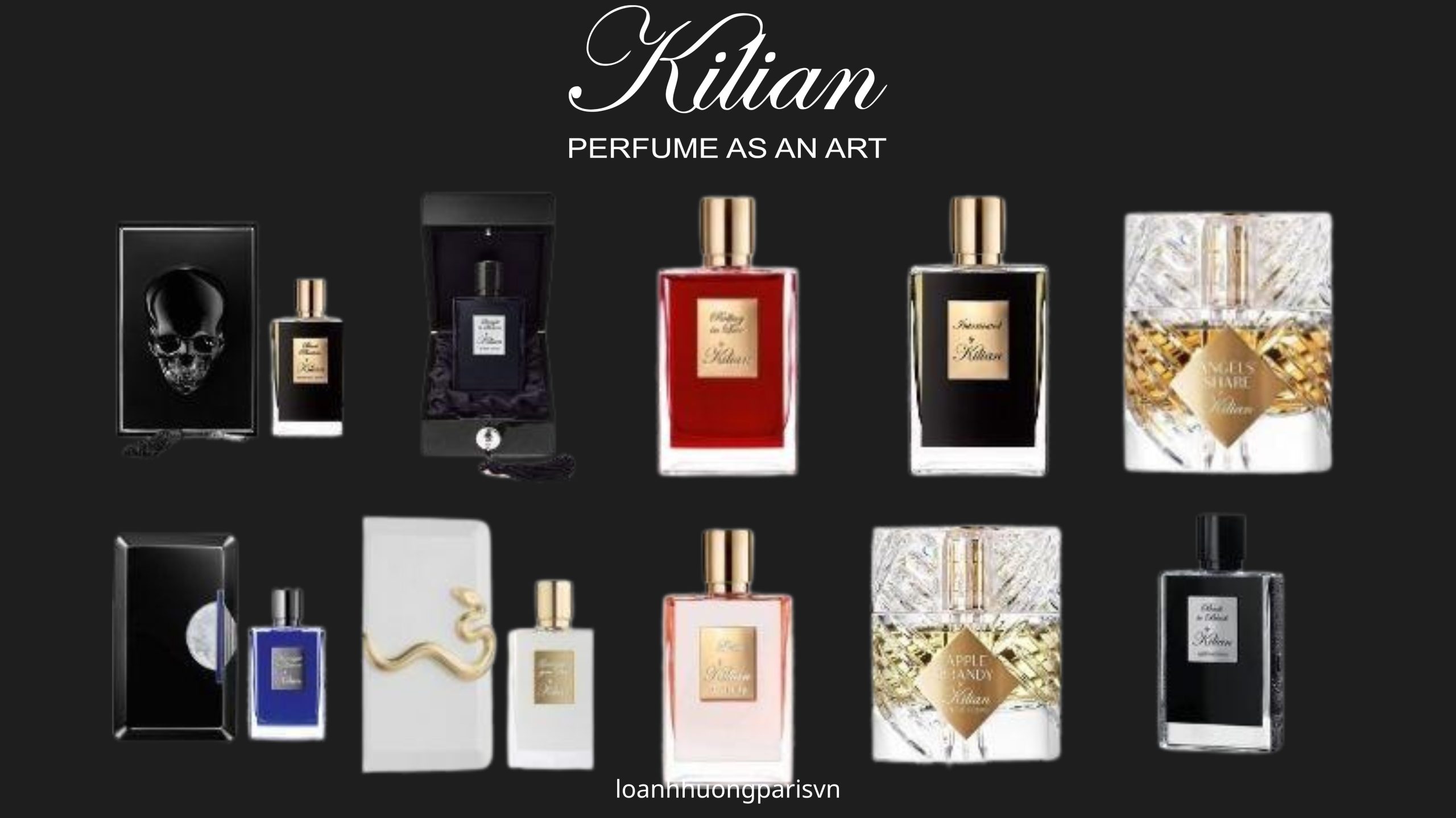 các chai nước hoa nhà kilian