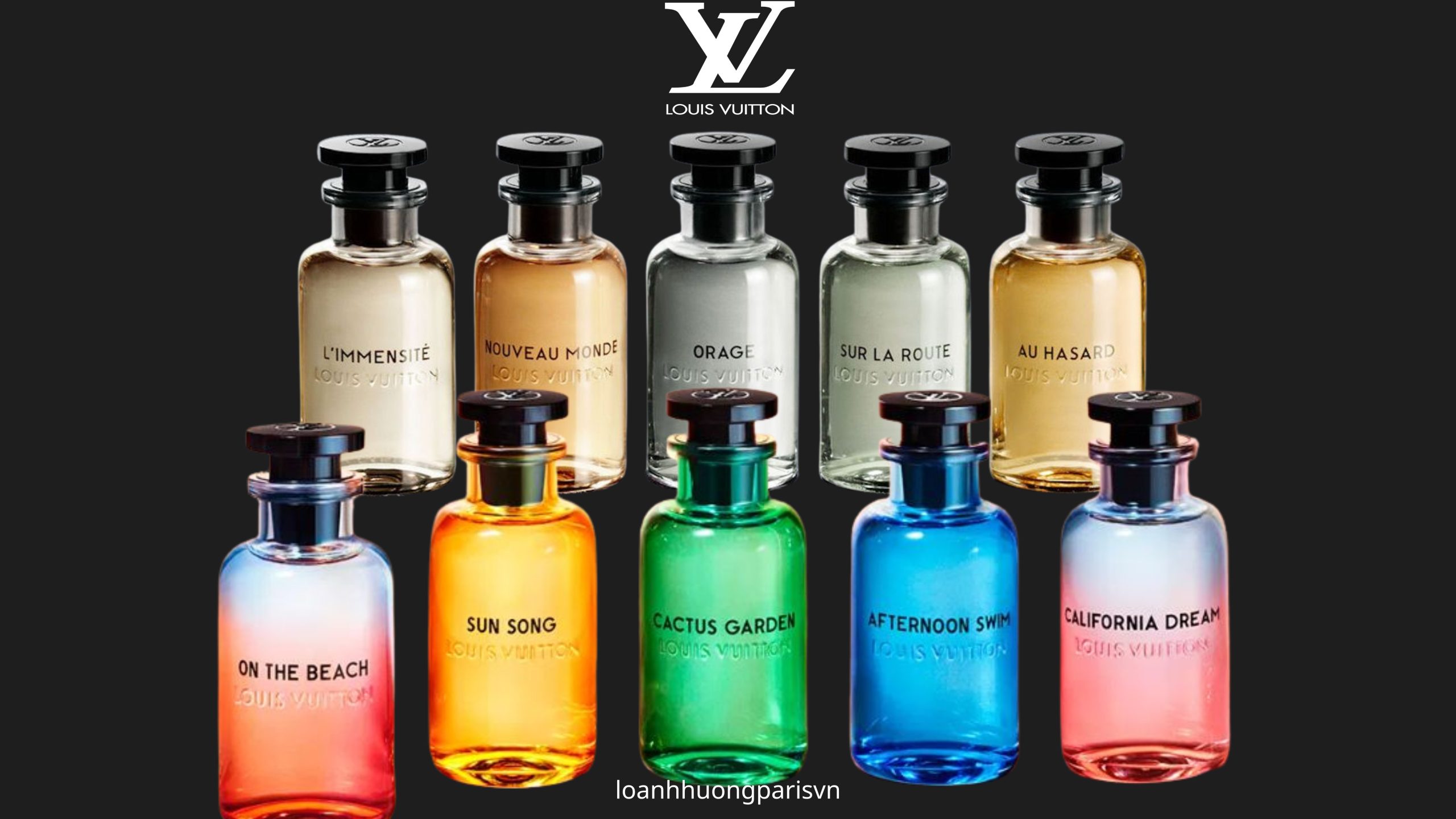 các chai nước hoa nhà Louis Vuitton