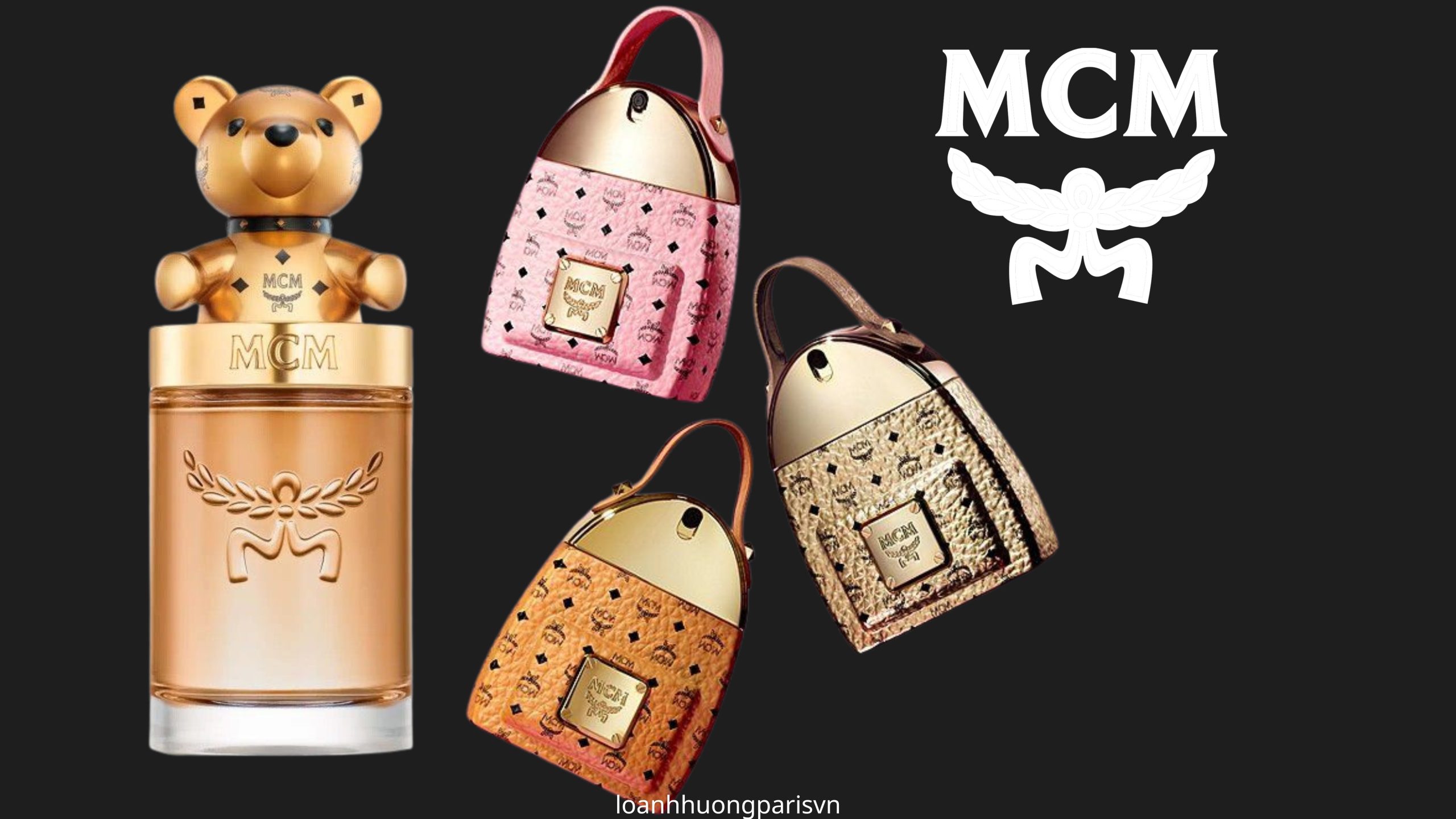 các chai nước hoa nhà MCM