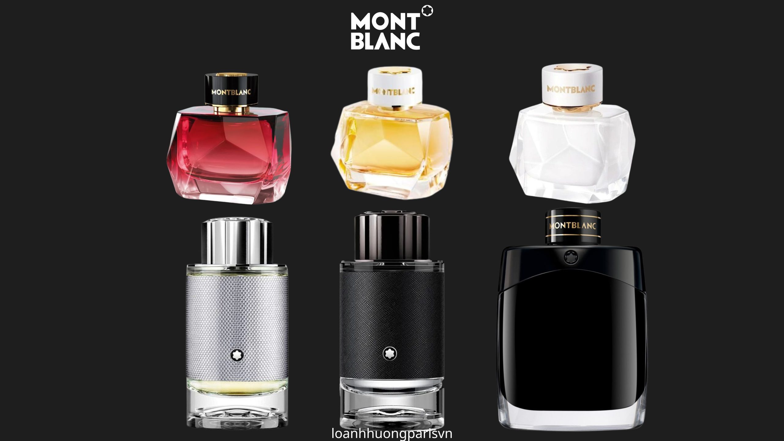 các chai nước hoa nhà montblanc