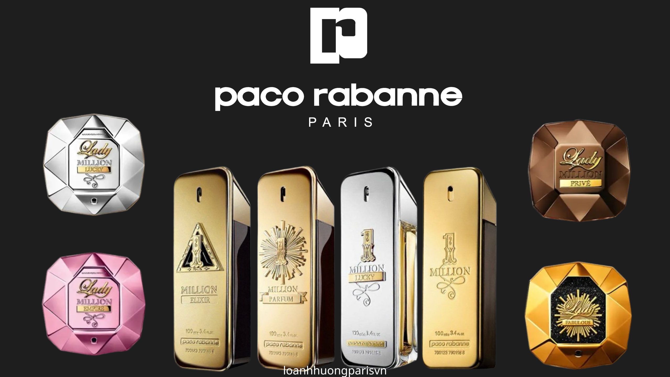 các chai nước hoa nhà Paco Rabanne