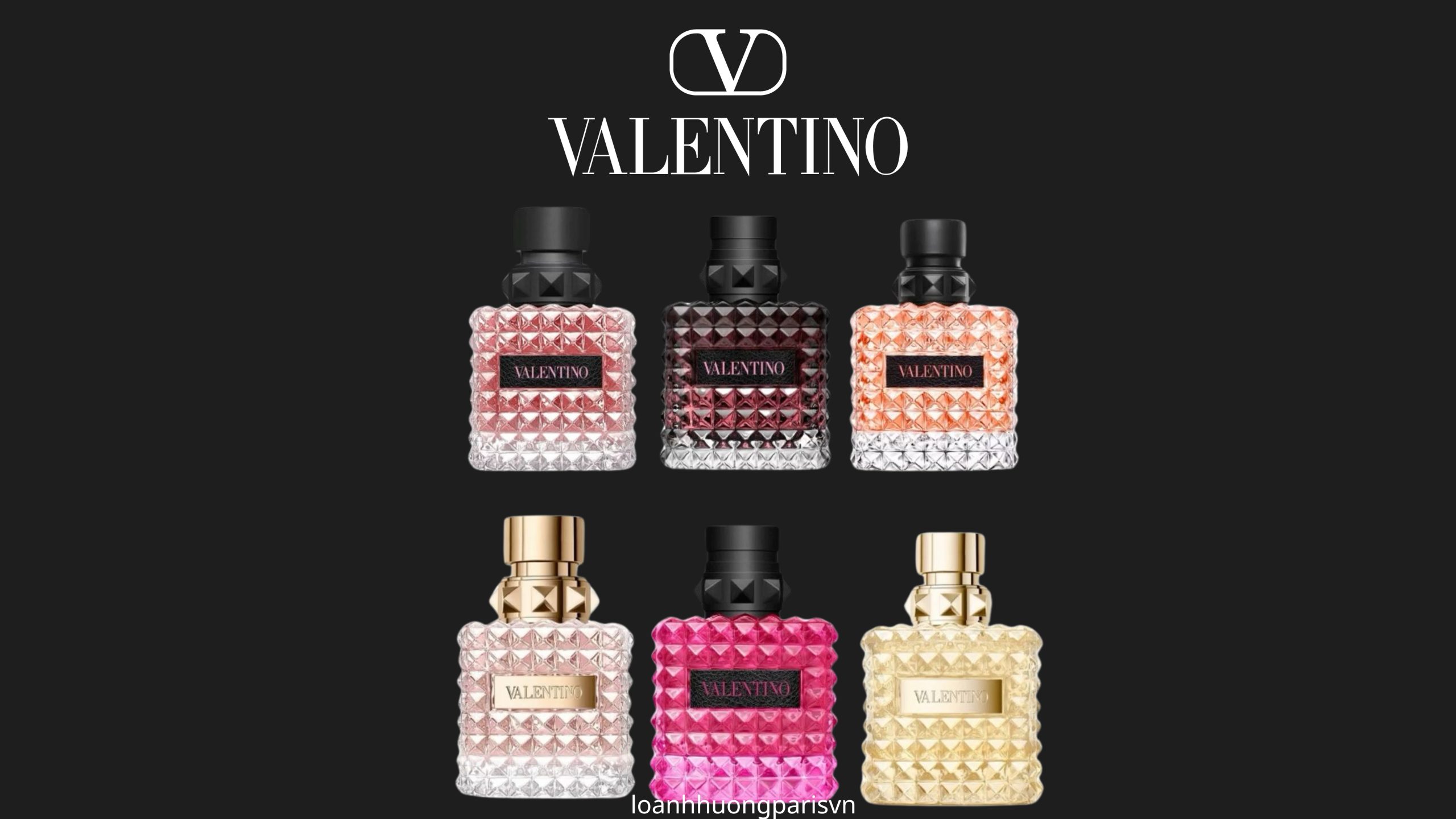 các chai nước hoa  nhà Valentino