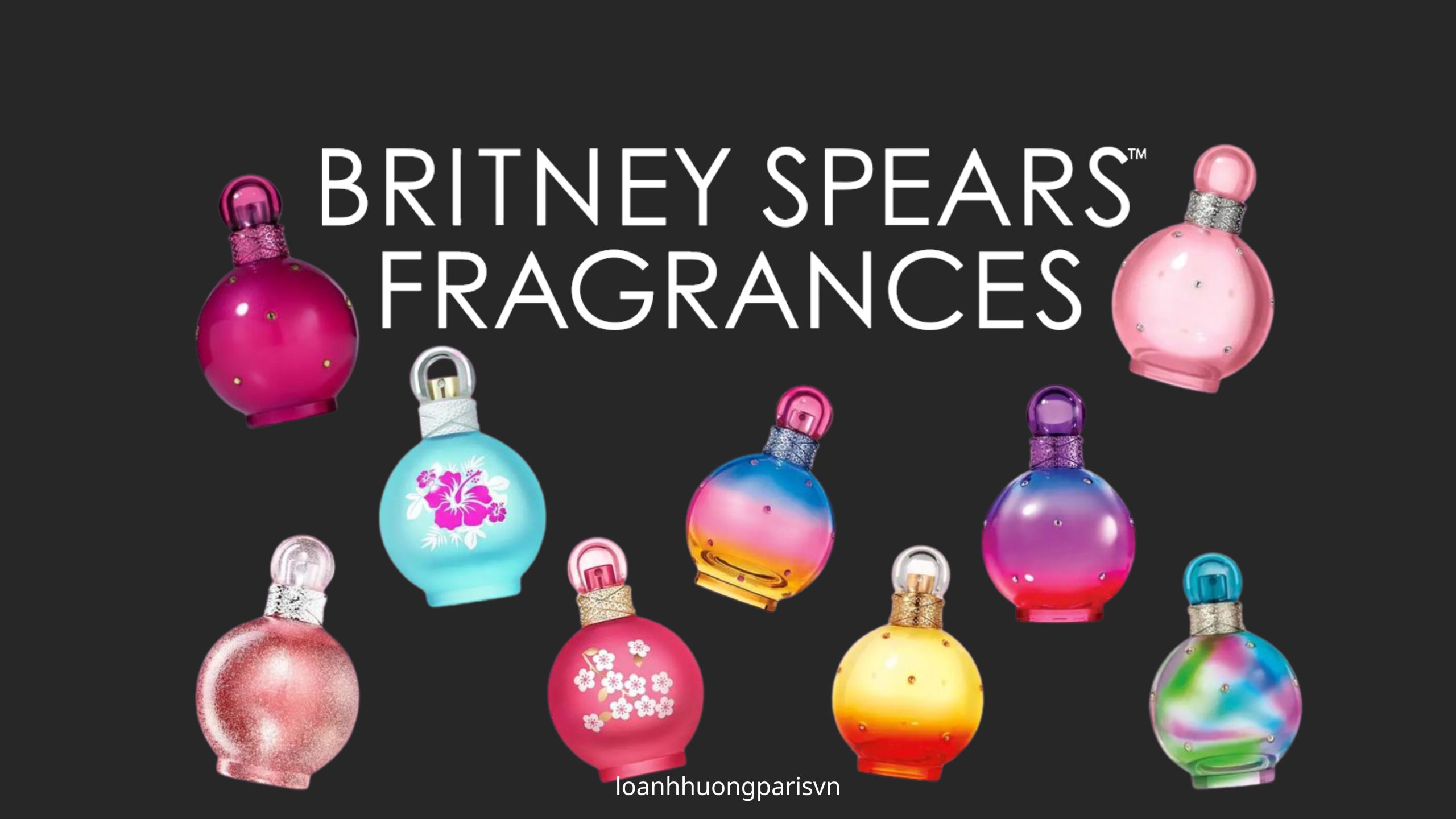 các chai nước hoa nhà britney spears