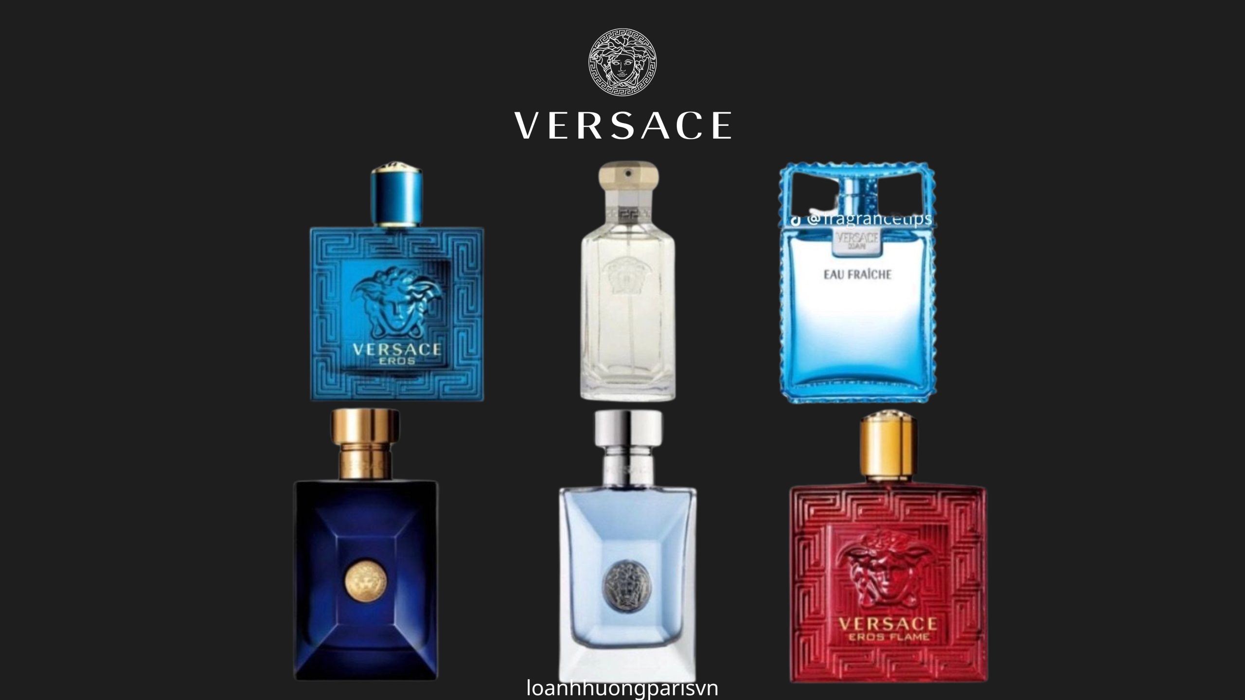 các chai nước hoa Versace