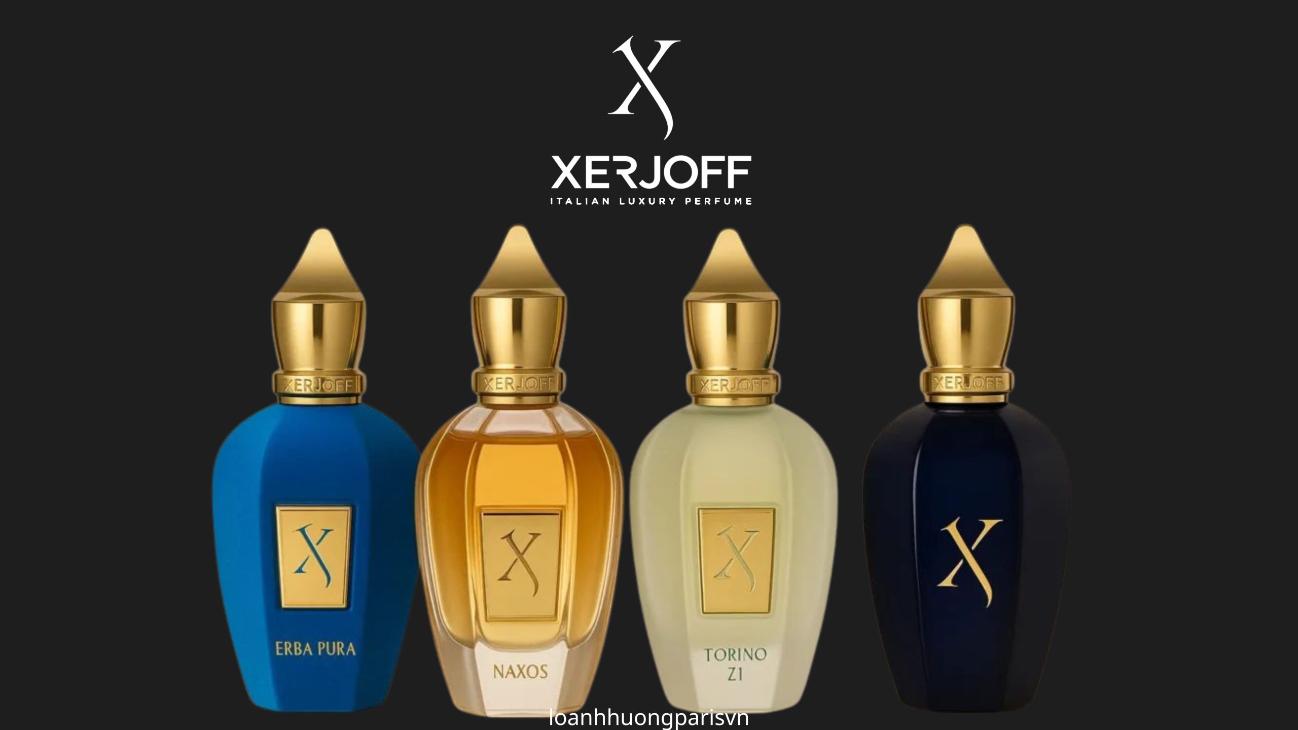 các chai nước hoa của nhà Xerjoff