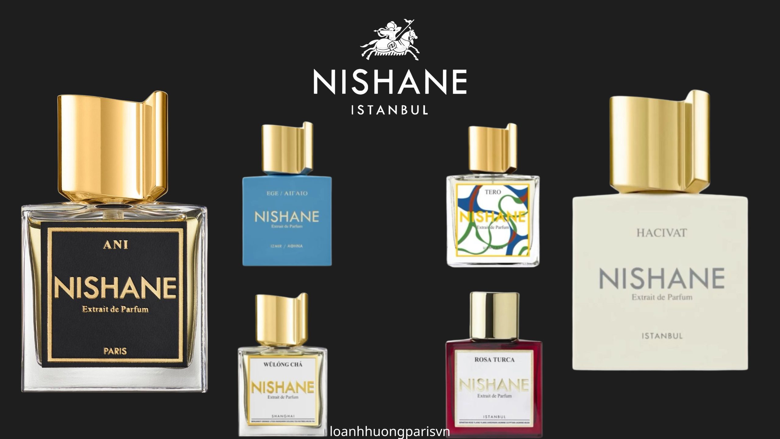các chai nước hoa nhà Nishane