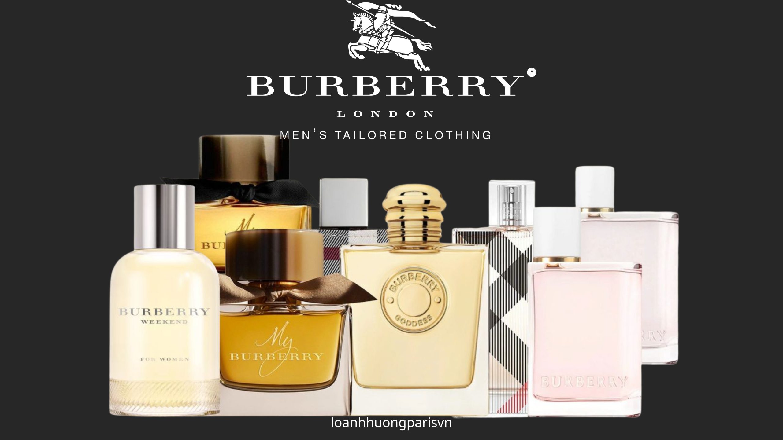 các chai nước hoa burberry
